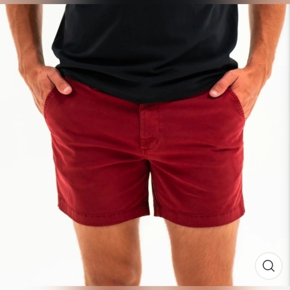 *NWT* Bearbottom Stretch Short Maroon Elastic Waistband Size XXL 7" Inseam - Picture 1 of 10